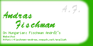 andras fischman business card